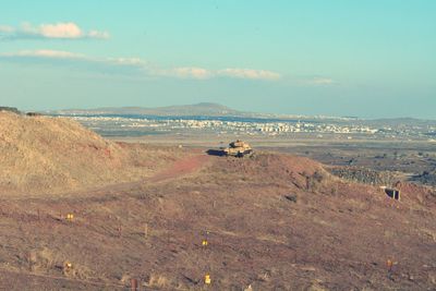 Scenic view of sunny landscape