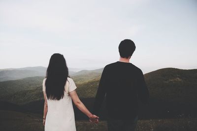 Woman standing on landscape