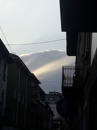 Low angle view of buildings against sky