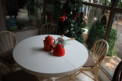 Close-up of food on table