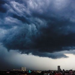 Cloudy sky over city