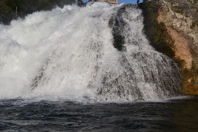 Scenic view of waterfall