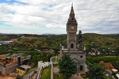 Low angle view of church against sky