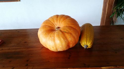 Close-up of food on wooden table