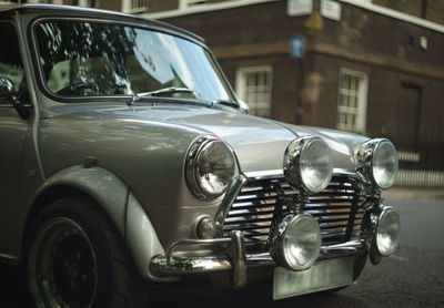 Vintage car on street