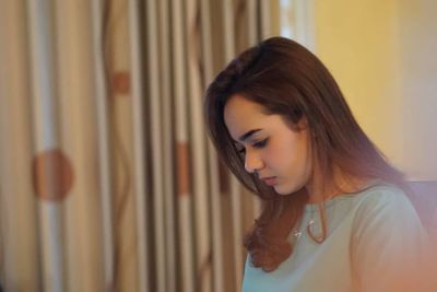 Portrait of a beautiful young woman