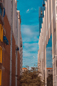 Low angle view of buildings against sky