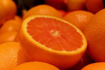 Close-up of orange fruits in market