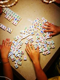 Close-up of hands