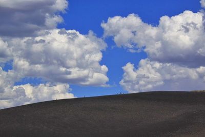 Scenic view of landscape against cloudy sky