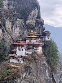 View of temple on rock