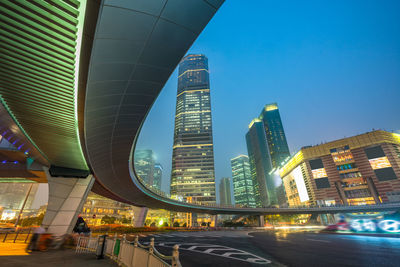 Modern buildings in city against sky