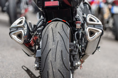 Close-up of motorcycle