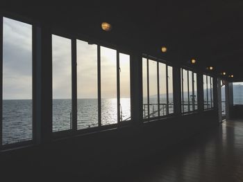 View of sea at sunset