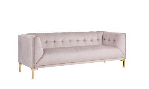 Close-up of empty sofa against white background