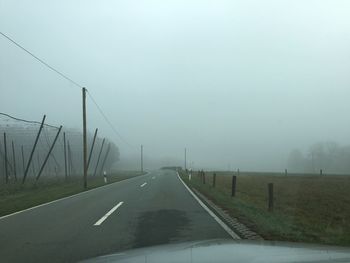 Road on landscape against sky