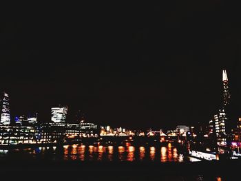 Illuminated city at night