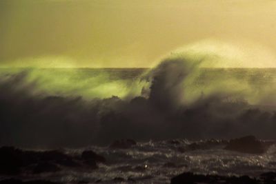 Storm clouds over sea