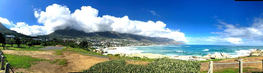 Panoramic view of sea against sky