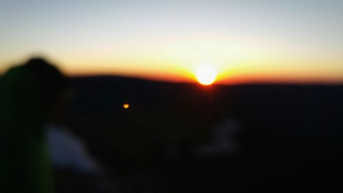 Silhouette of trees at sunset