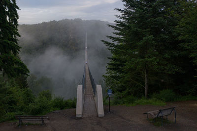 View of a suspension bridge in germany, geierlay.