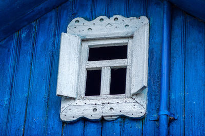 Close-up of closed door of old building