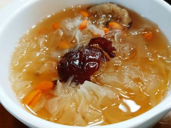 Close-up of soup in bowl