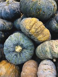 Full frame shot of pumpkins at market