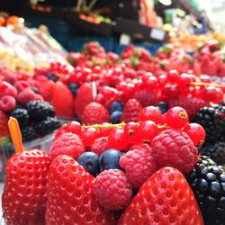 Close-up of fruits for sale at market stall