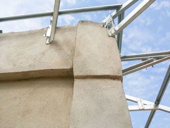 Low angle view of bridge against sky