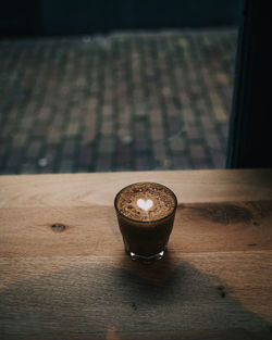 Close-up of coffee on table