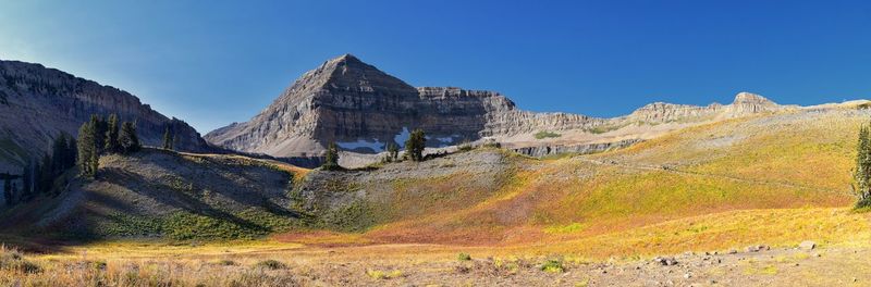 Timpanogos hiking trail landscape views in uinta wasatch cache national forest utah