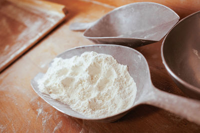 Organic flour - details of baking bread