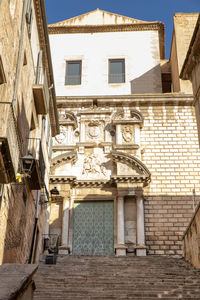 Low angle view of old building,  girona, spain.