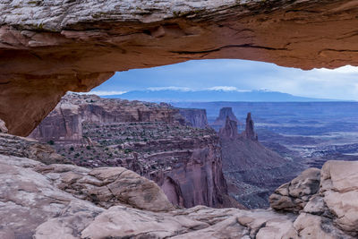 Scenic view of rock formations