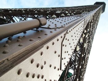 Low angle view of bridge against sky