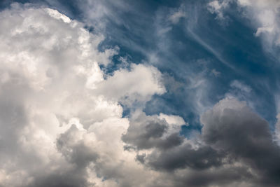 Low angle view of clouds in sky