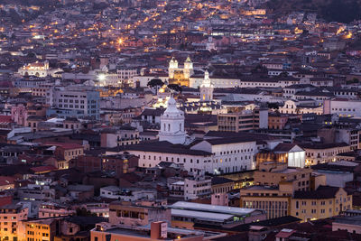 High angle view of a city