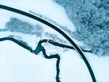 Close-up of frozen water