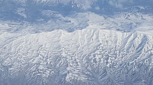 Full frame shot of snow covered mountain