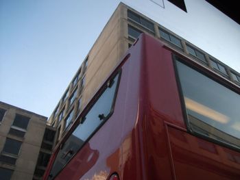 Low angle view of building against clear sky