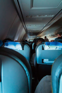 People sitting in airplane