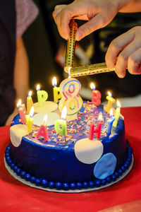 Close-up of birthday cake