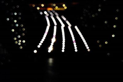 View of illuminated lights at night