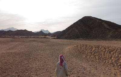 Scenic view of desert against sky