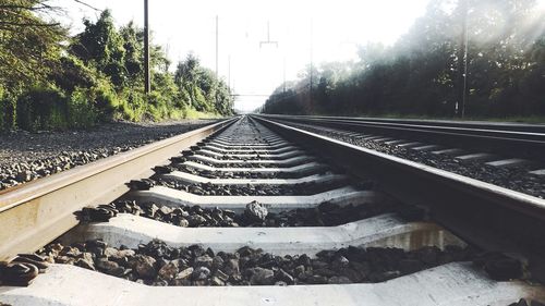 Railroad tracks in winter