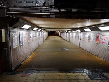 Empty subway station