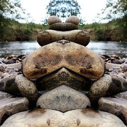 Stones in water