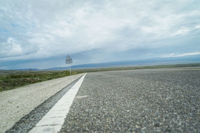 Road by landscape against sky