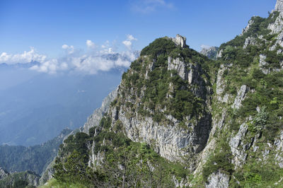 Road of 52 galleries is a military trail built during world war i on the massif of pasubio, italy